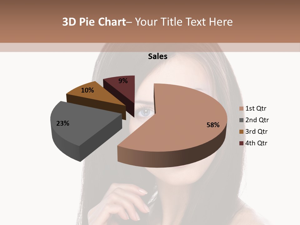 Caucasian Closeup Long PowerPoint Template