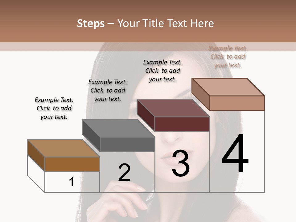 Caucasian Closeup Long PowerPoint Template