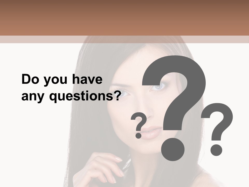 Caucasian Closeup Long PowerPoint Template