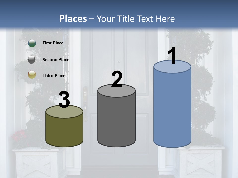 Residence Red Flowers Outdoors PowerPoint Template