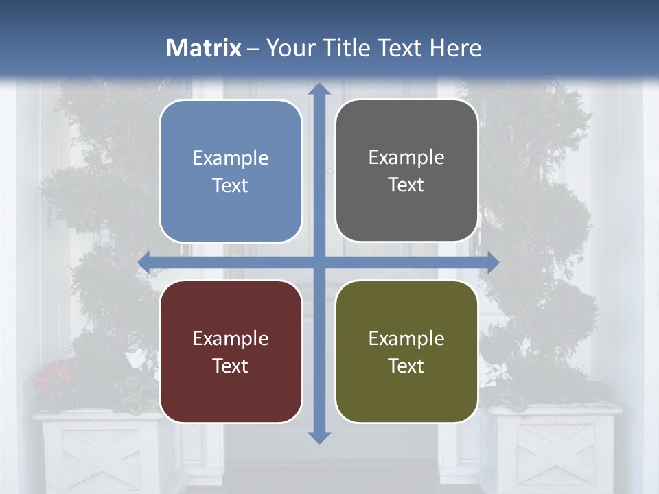 Residence Red Flowers Outdoors PowerPoint Template