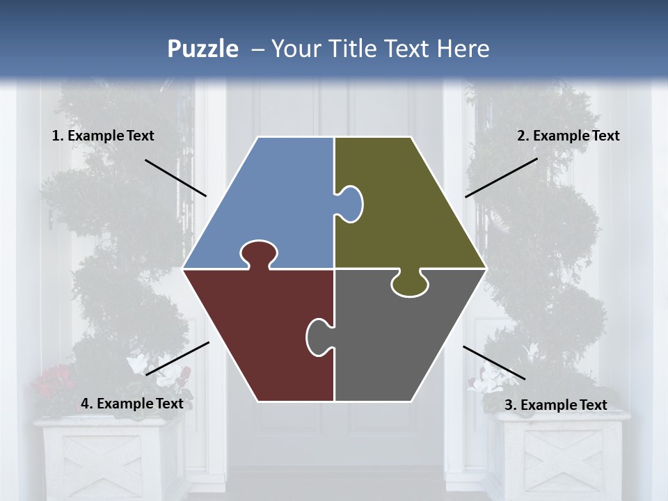 Residence Red Flowers Outdoors PowerPoint Template