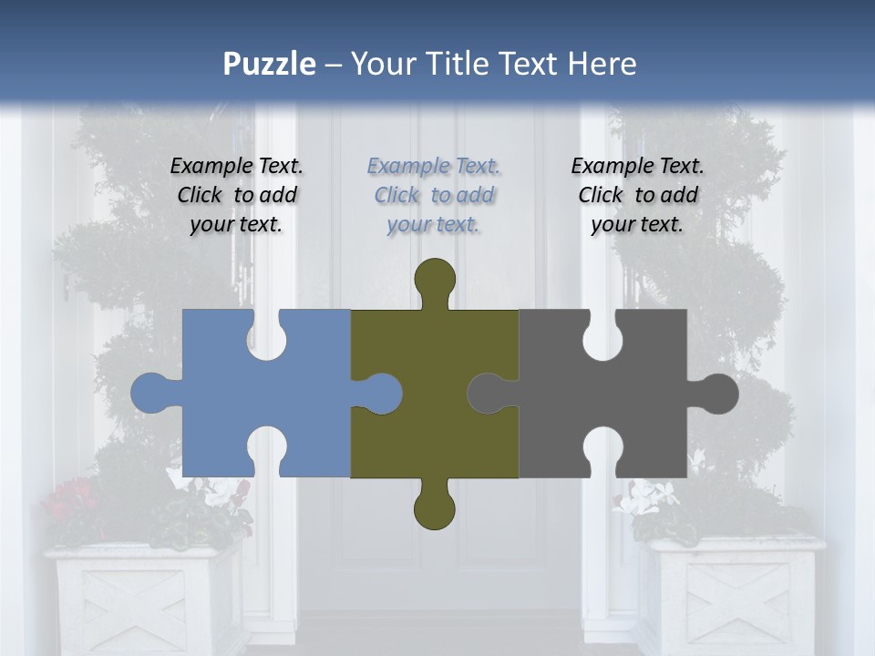 Residence Red Flowers Outdoors PowerPoint Template