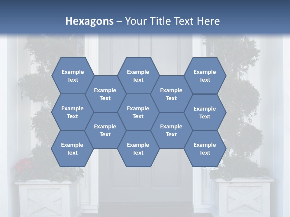 Residence Red Flowers Outdoors PowerPoint Template