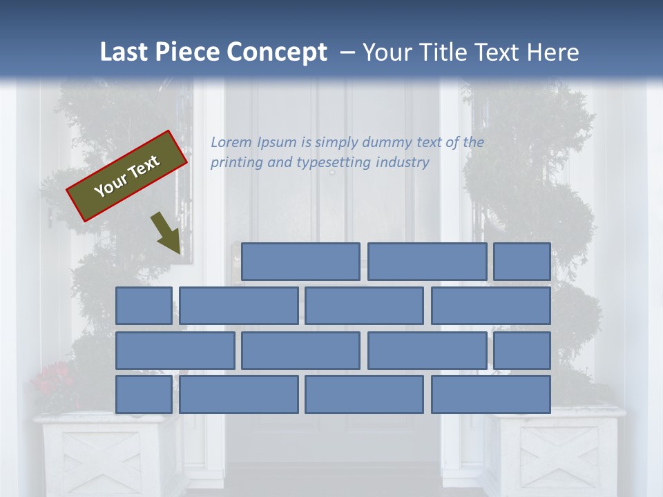 Residence Red Flowers Outdoors PowerPoint Template