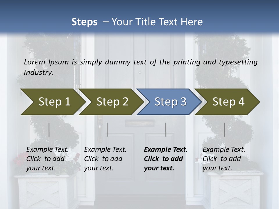 Residence Red Flowers Outdoors PowerPoint Template