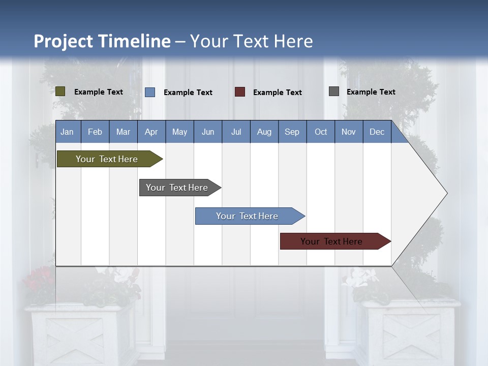 Residence Red Flowers Outdoors PowerPoint Template