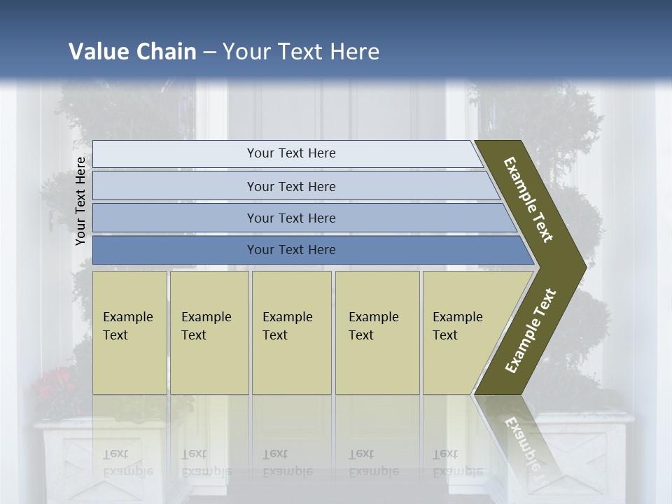 Residence Red Flowers Outdoors PowerPoint Template