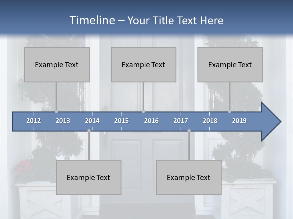 Residence Red Flowers Outdoors PowerPoint Template