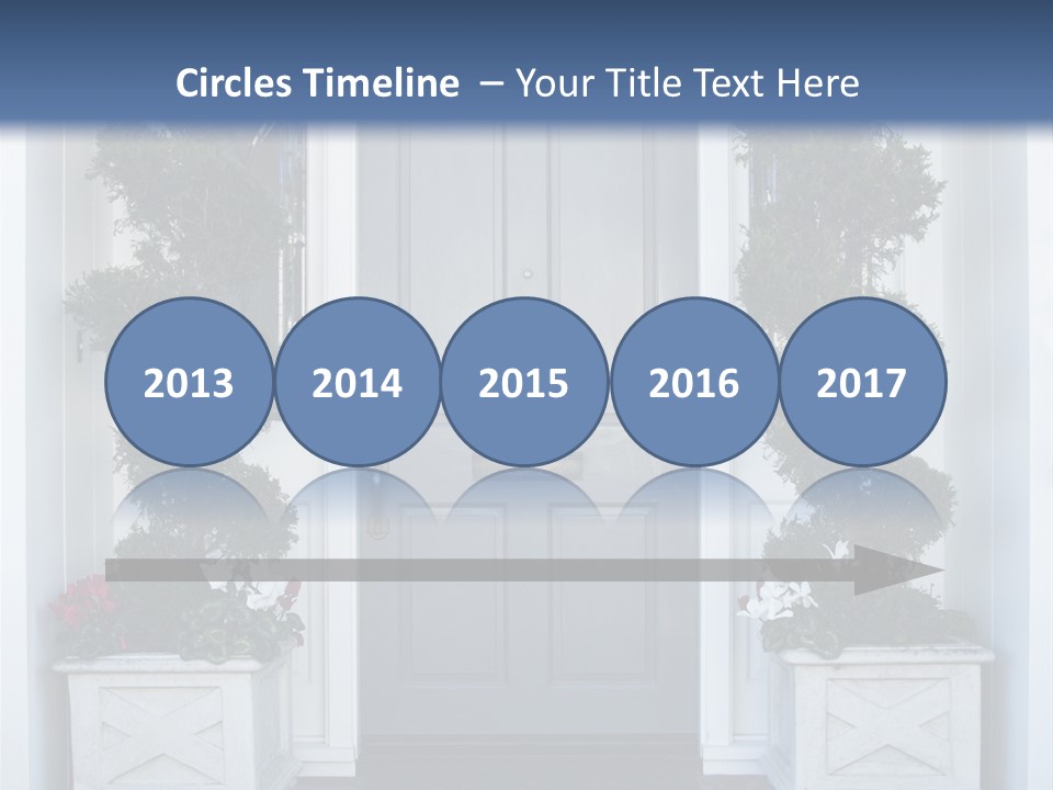 Residence Red Flowers Outdoors PowerPoint Template