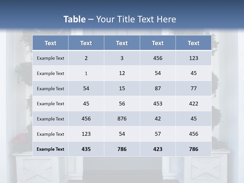 Residence Red Flowers Outdoors PowerPoint Template