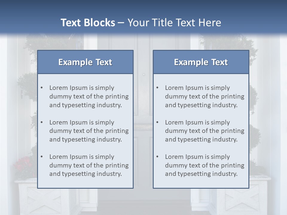 Residence Red Flowers Outdoors PowerPoint Template