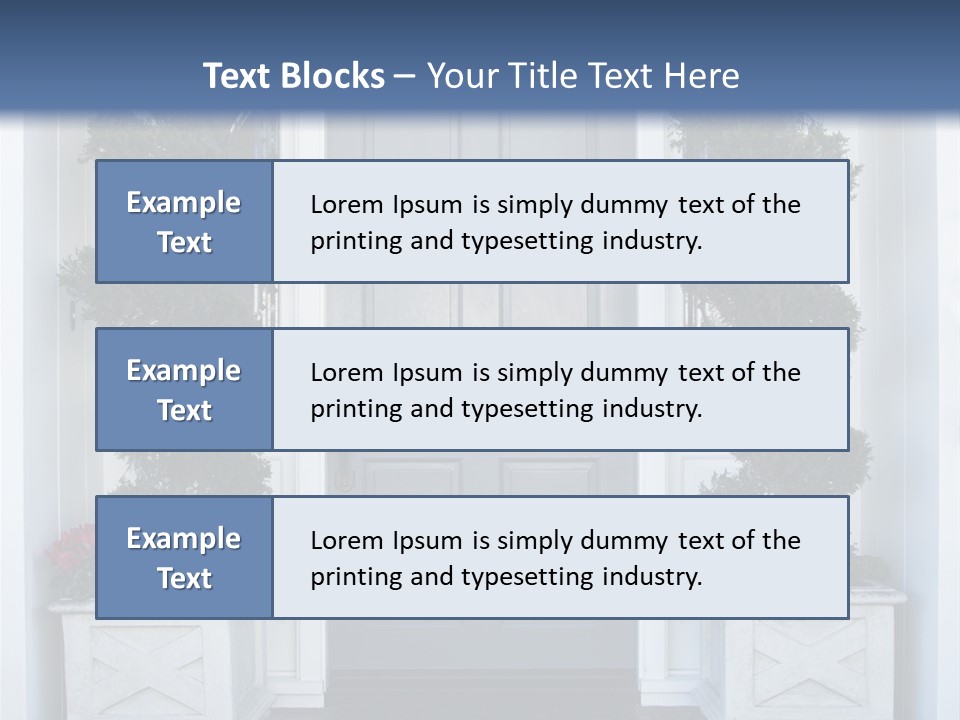Residence Red Flowers Outdoors PowerPoint Template