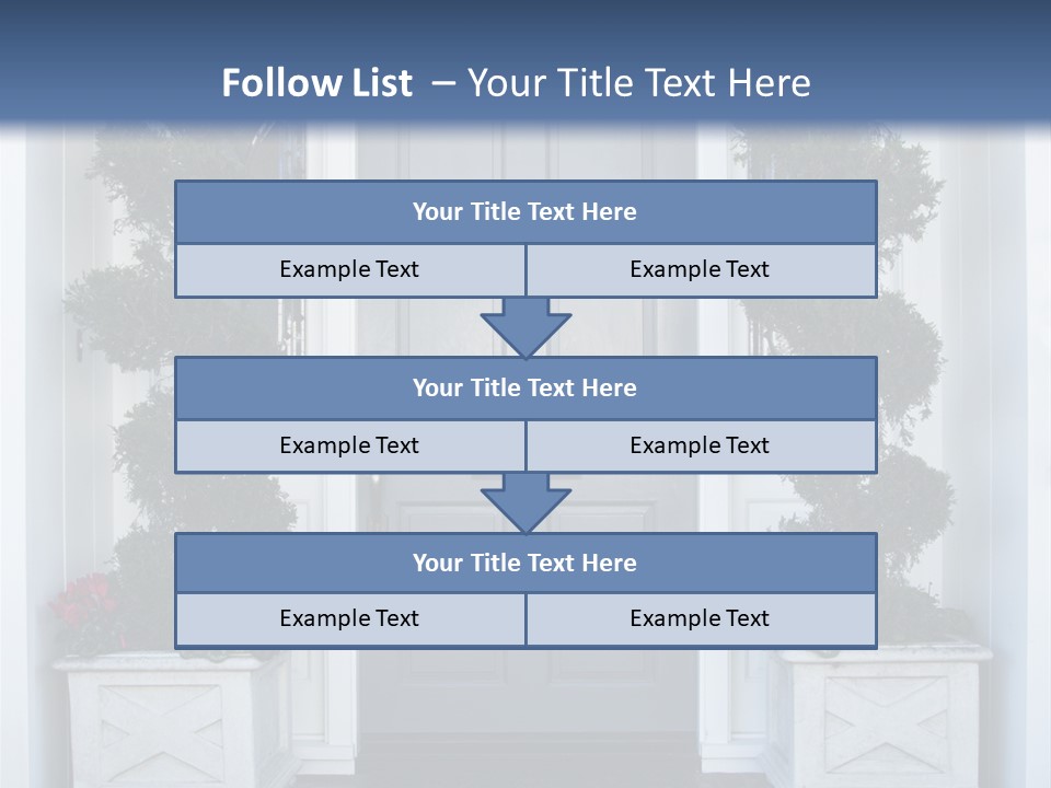 Residence Red Flowers Outdoors PowerPoint Template