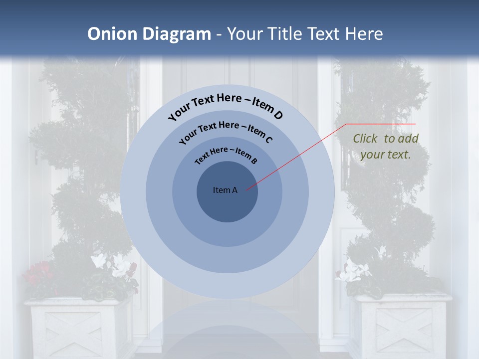 Residence Red Flowers Outdoors PowerPoint Template