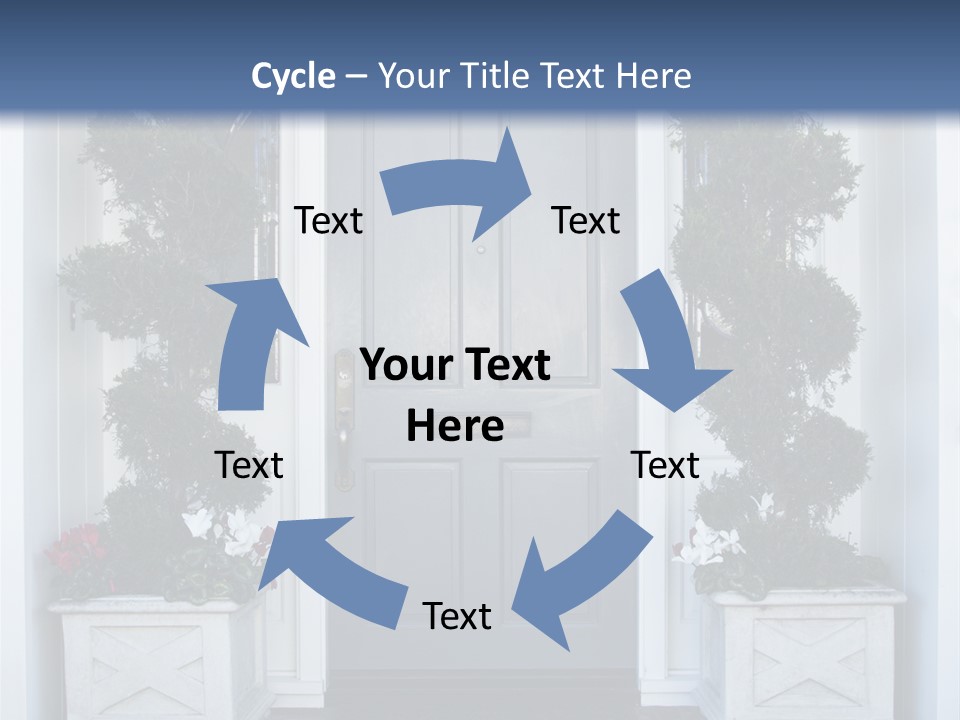 Residence Red Flowers Outdoors PowerPoint Template