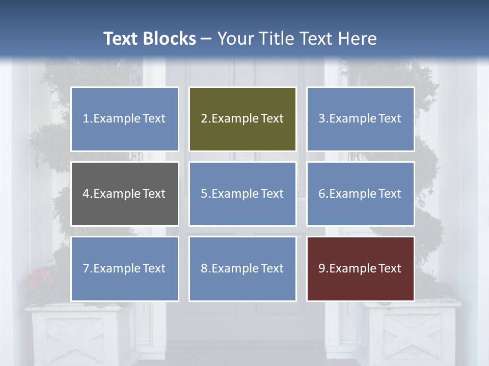 Residence Red Flowers Outdoors PowerPoint Template