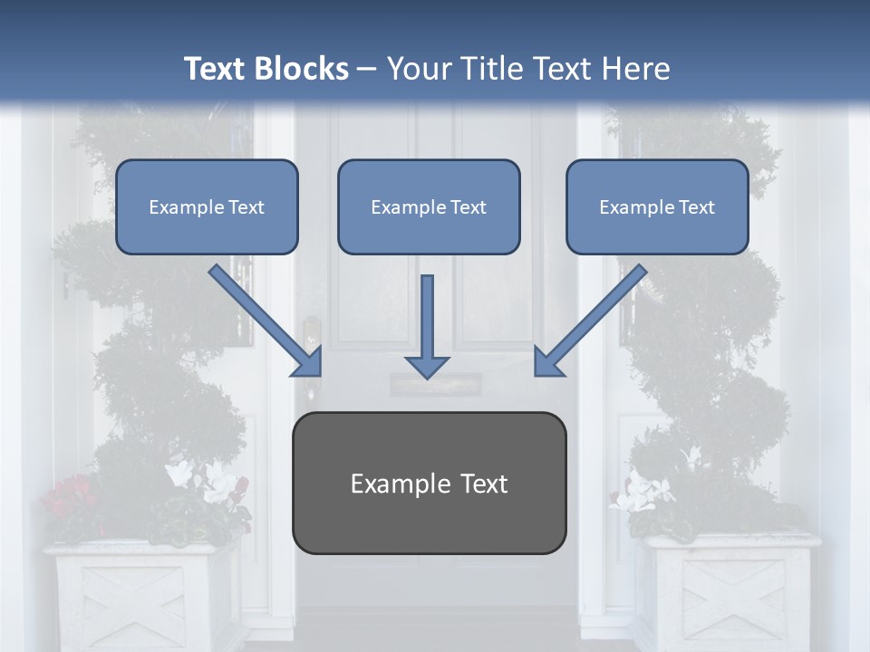 Residence Red Flowers Outdoors PowerPoint Template