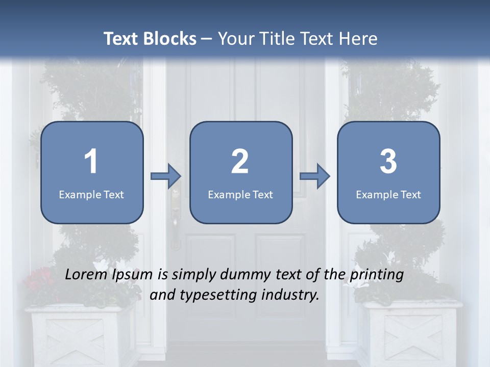 Residence Red Flowers Outdoors PowerPoint Template