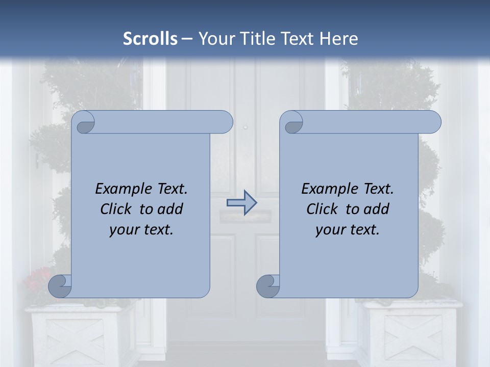 Residence Red Flowers Outdoors PowerPoint Template