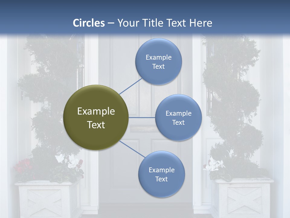 Residence Red Flowers Outdoors PowerPoint Template