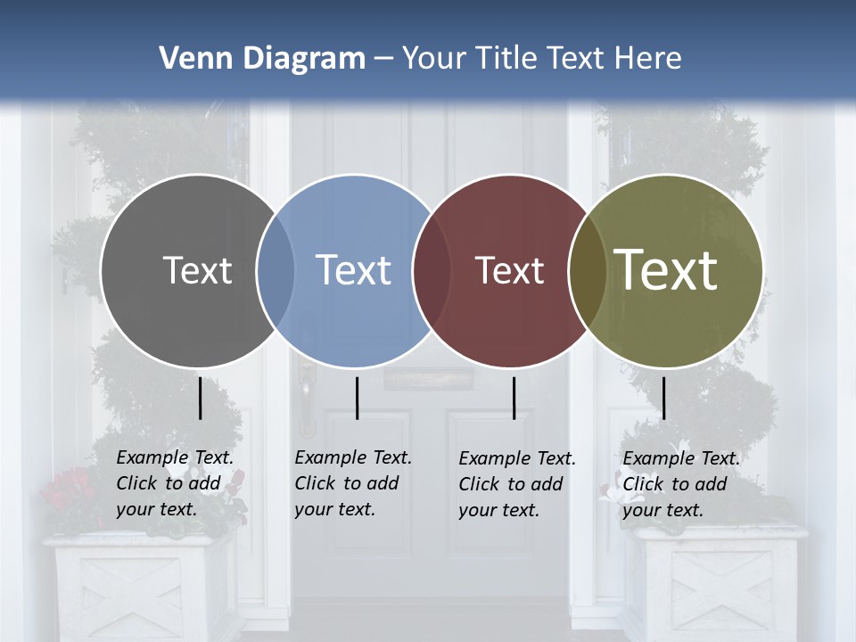 Residence Red Flowers Outdoors PowerPoint Template