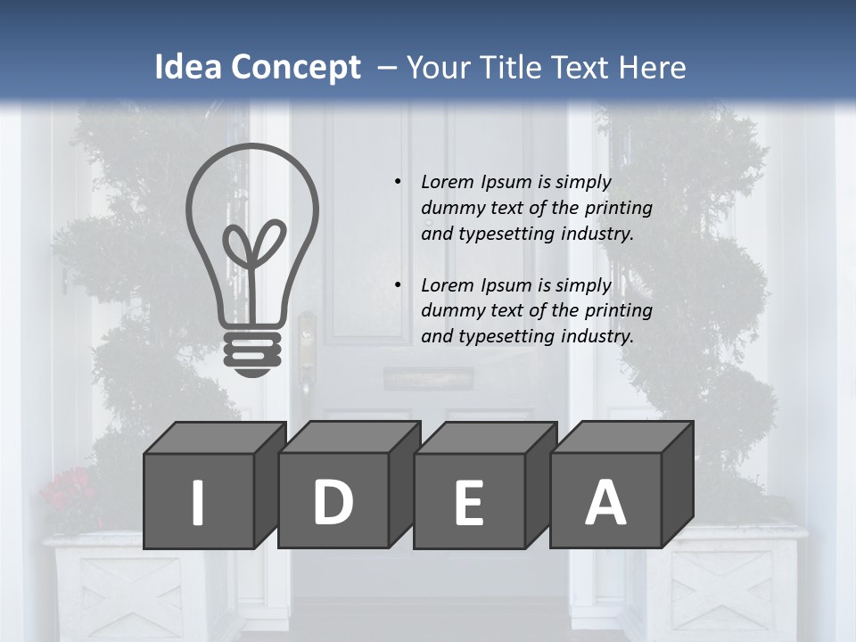 Residence Red Flowers Outdoors PowerPoint Template