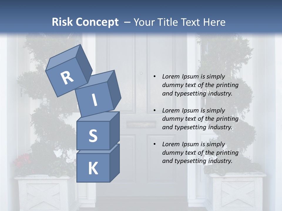 Residence Red Flowers Outdoors PowerPoint Template