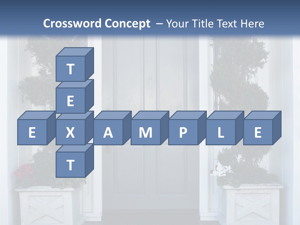 Residence Red Flowers Outdoors PowerPoint Template