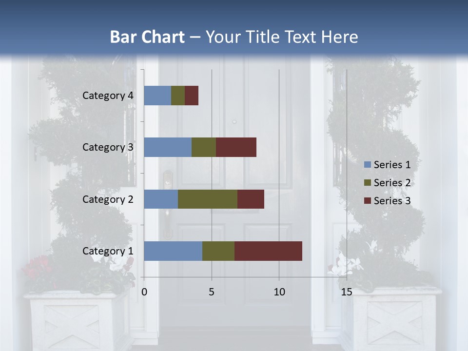 Residence Red Flowers Outdoors PowerPoint Template