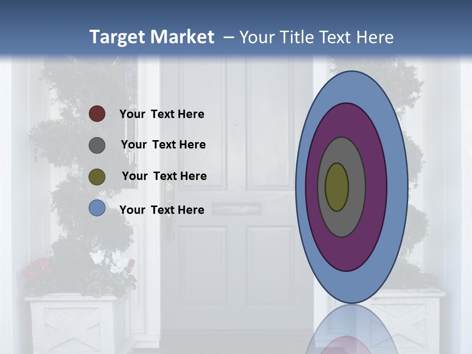 Residence Red Flowers Outdoors PowerPoint Template