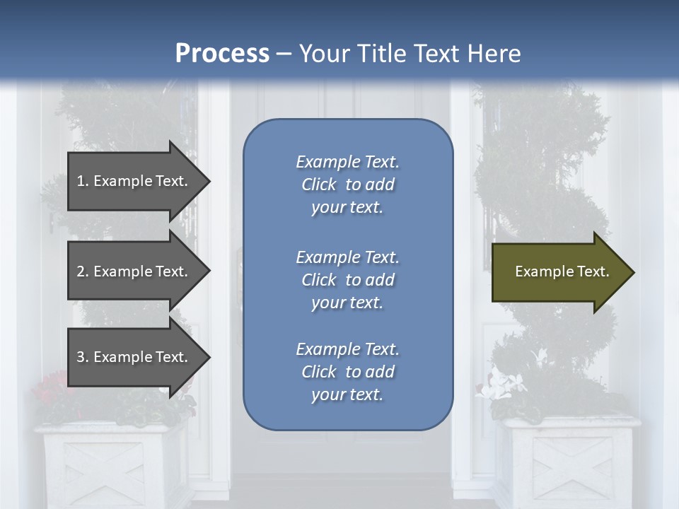 Residence Red Flowers Outdoors PowerPoint Template