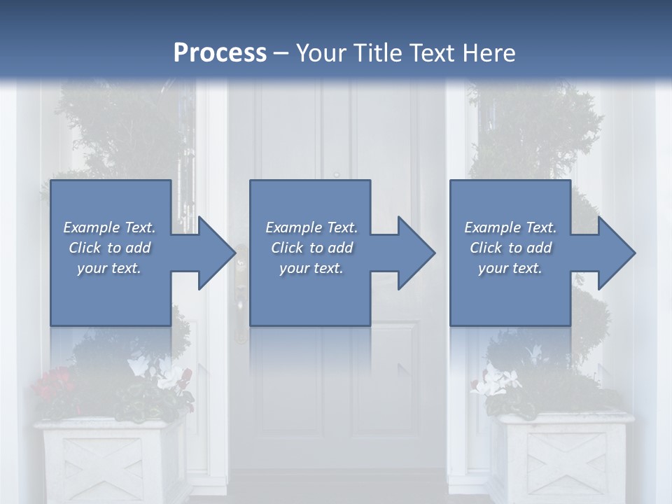 Residence Red Flowers Outdoors PowerPoint Template
