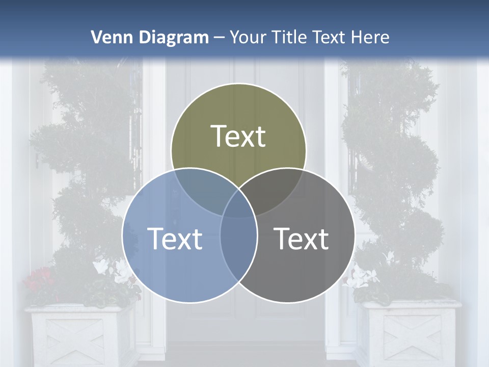 Residence Red Flowers Outdoors PowerPoint Template