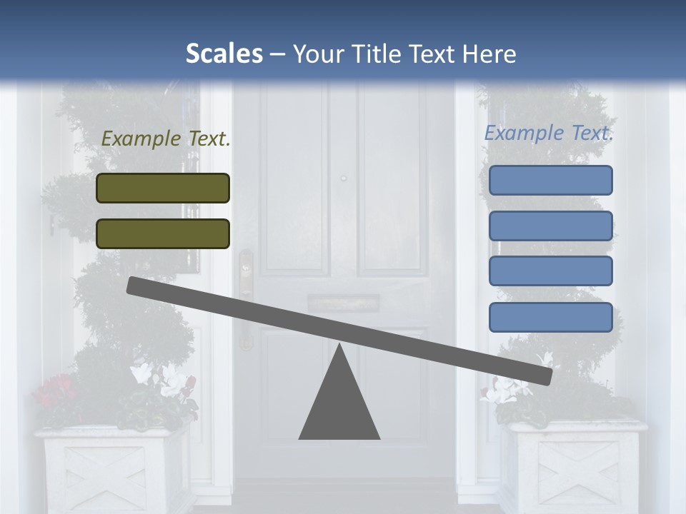 Residence Red Flowers Outdoors PowerPoint Template