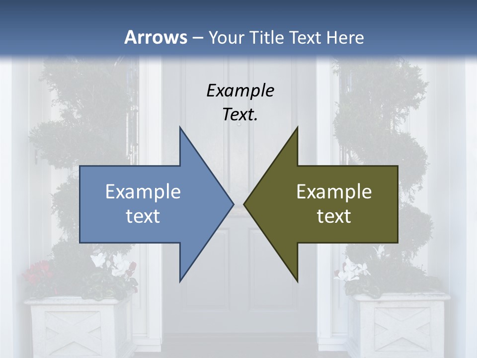 Residence Red Flowers Outdoors PowerPoint Template