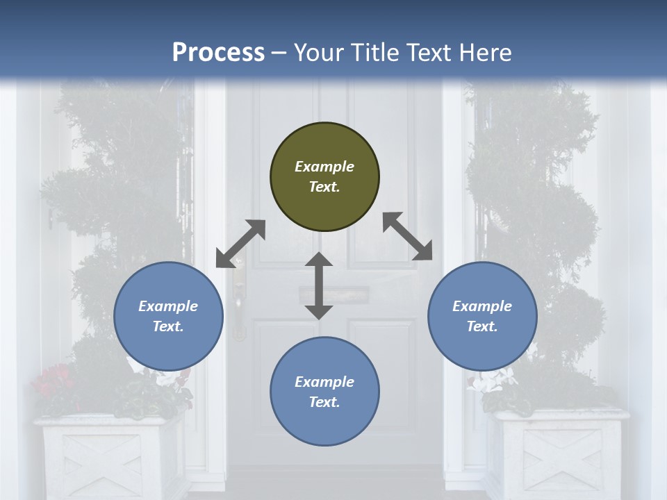 Residence Red Flowers Outdoors PowerPoint Template
