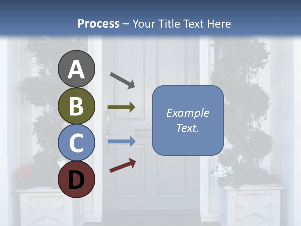 Residence Red Flowers Outdoors PowerPoint Template