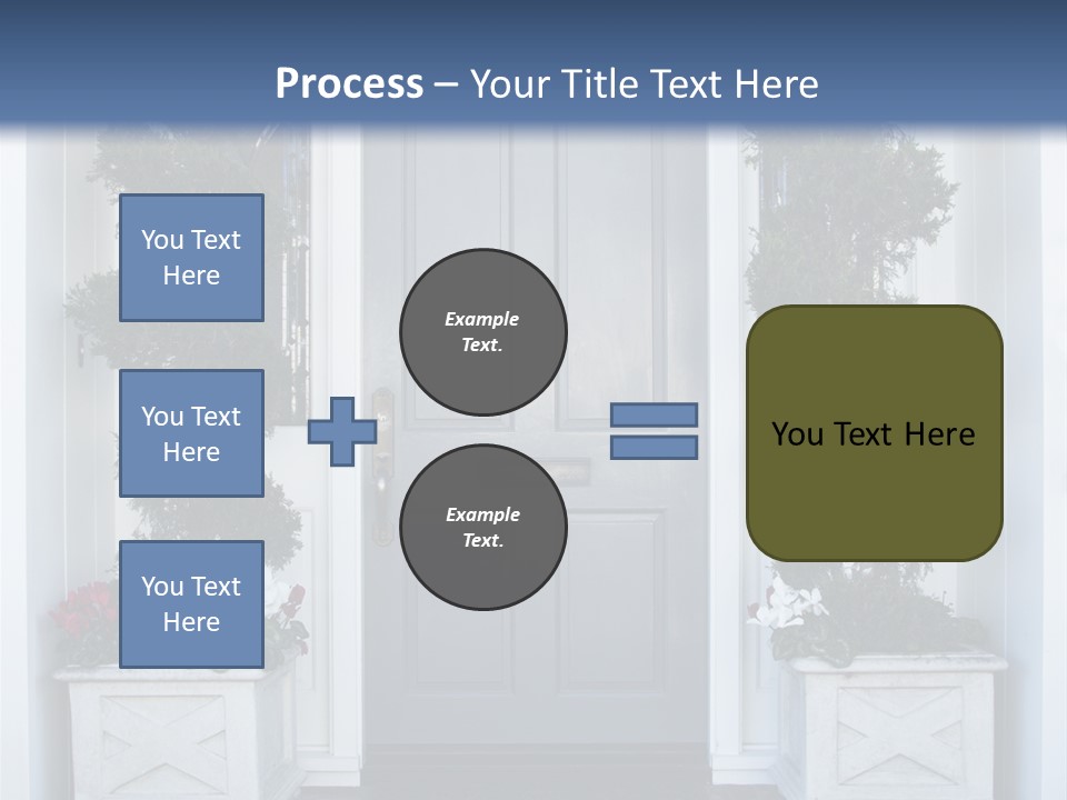 Residence Red Flowers Outdoors PowerPoint Template