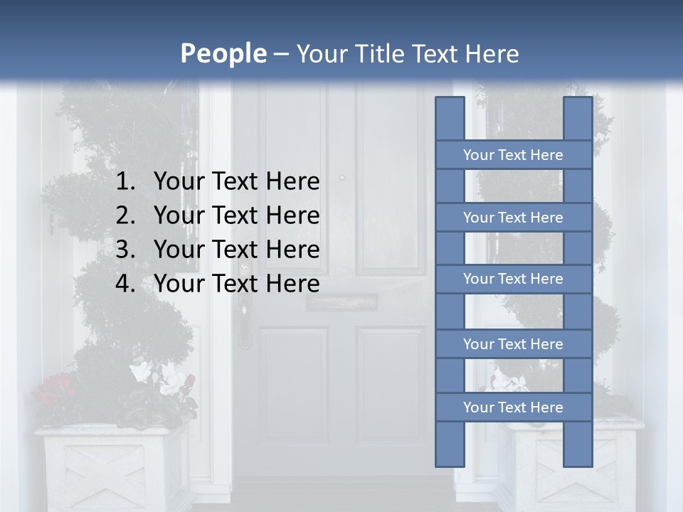 Residence Red Flowers Outdoors PowerPoint Template