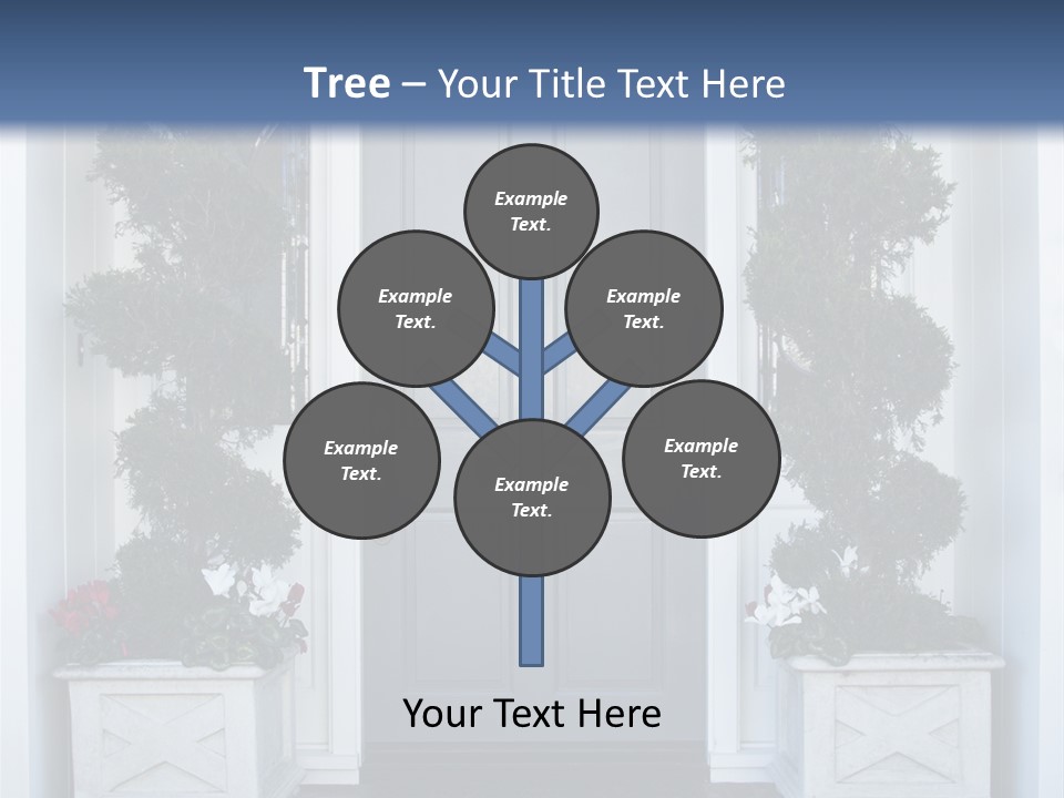 Residence Red Flowers Outdoors PowerPoint Template