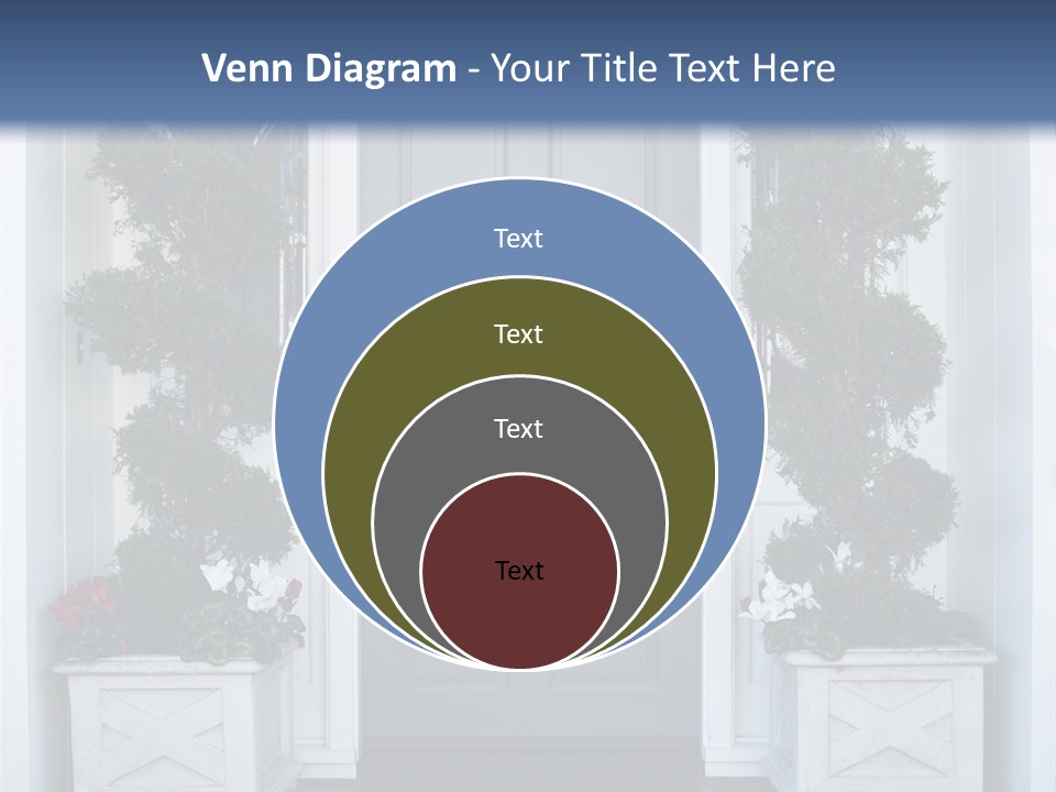 Residence Red Flowers Outdoors PowerPoint Template