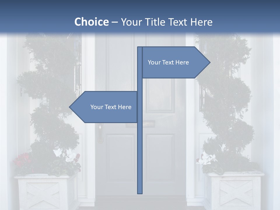 Residence Red Flowers Outdoors PowerPoint Template