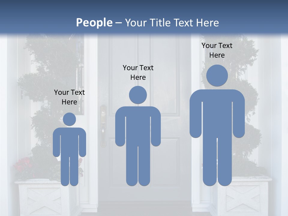 Residence Red Flowers Outdoors PowerPoint Template