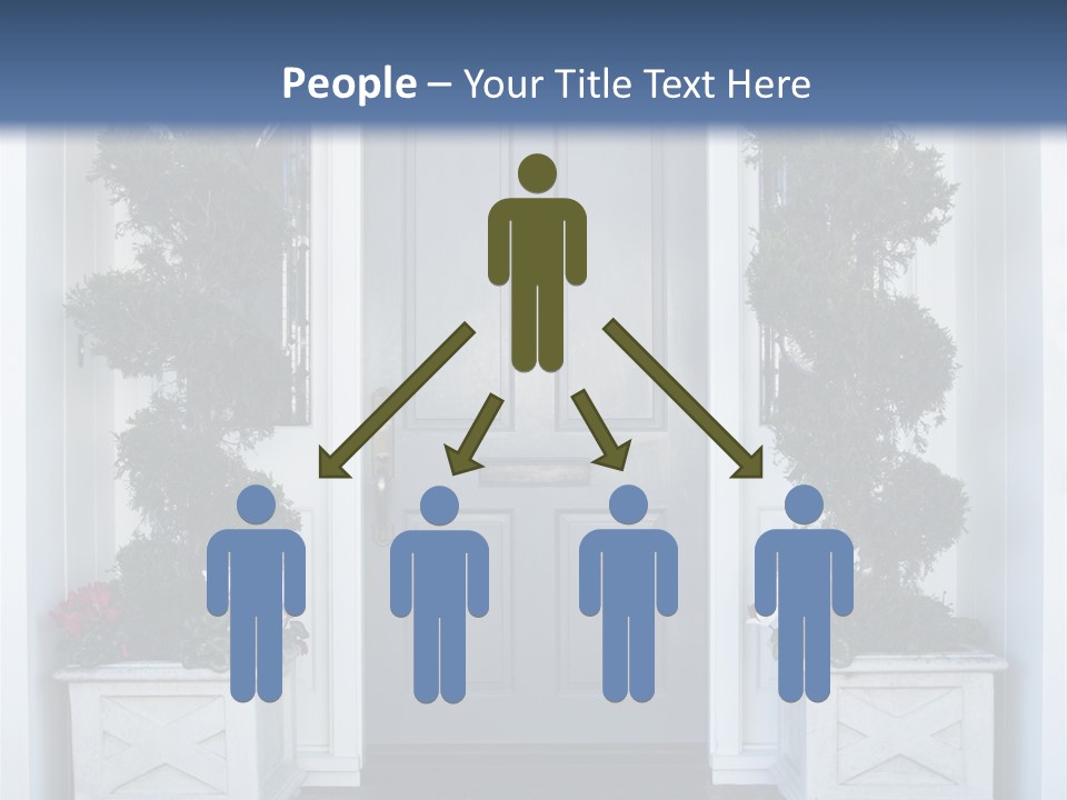 Residence Red Flowers Outdoors PowerPoint Template