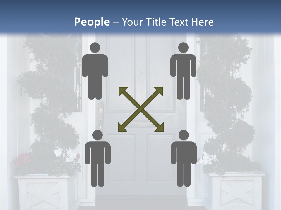 Residence Red Flowers Outdoors PowerPoint Template