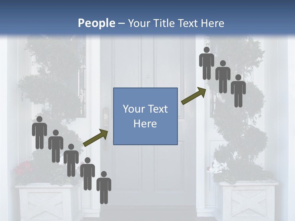 Residence Red Flowers Outdoors PowerPoint Template