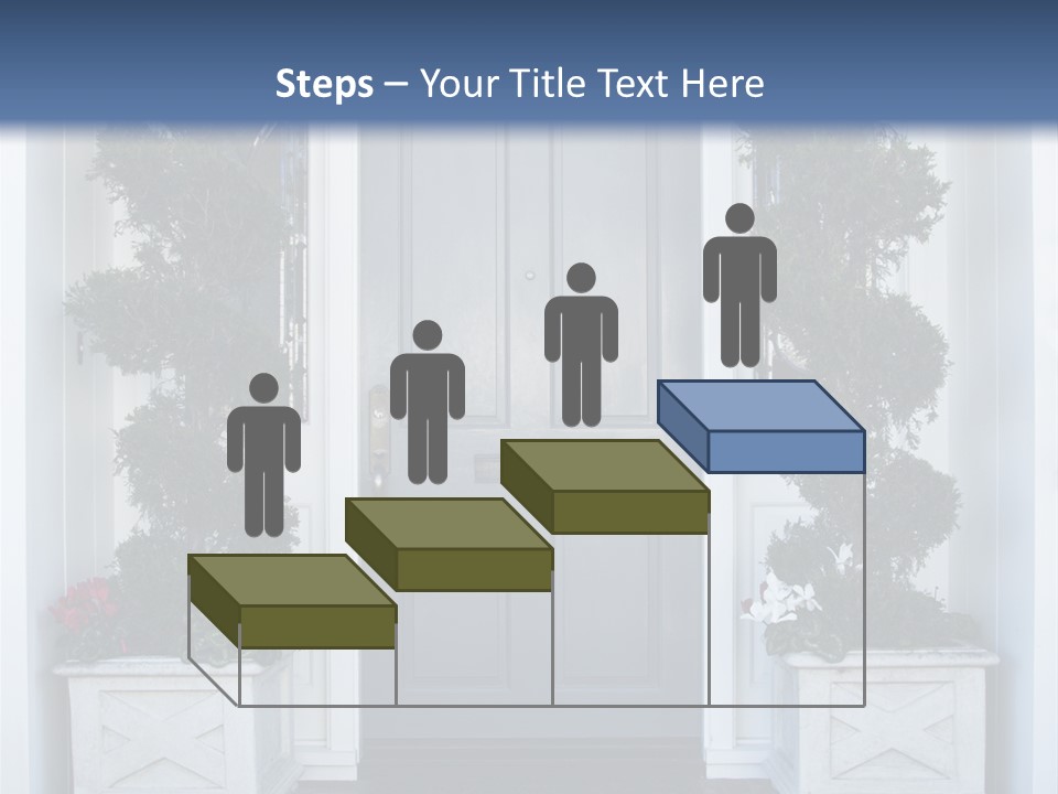 Residence Red Flowers Outdoors PowerPoint Template