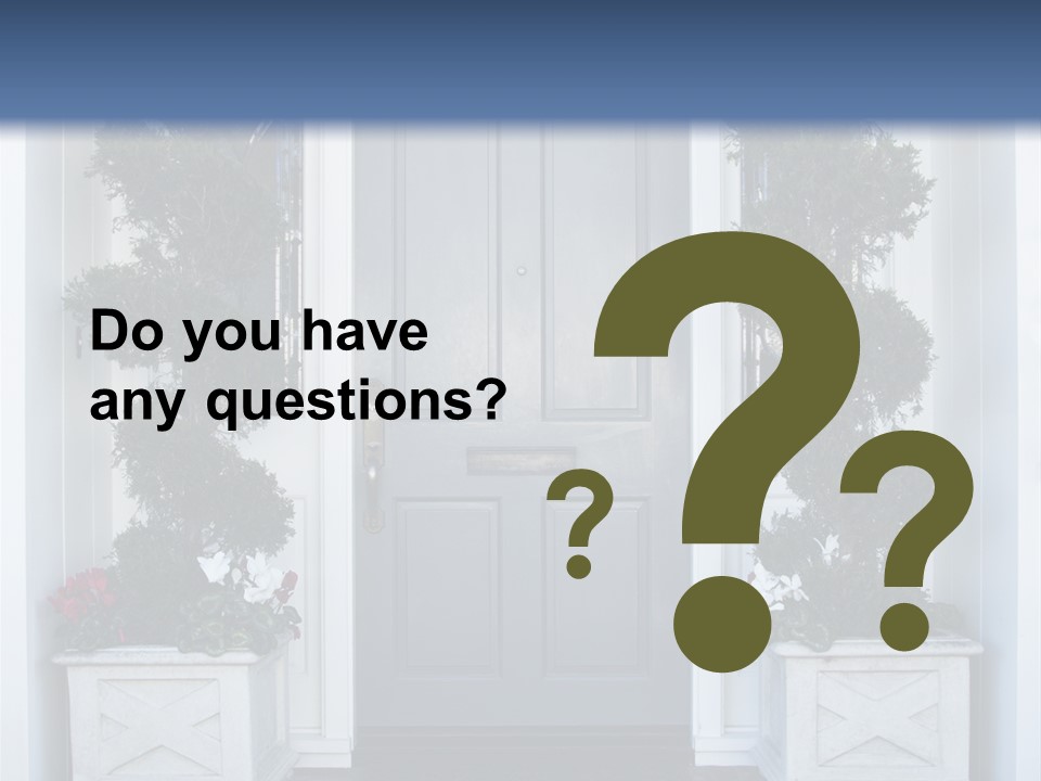 Residence Red Flowers Outdoors PowerPoint Template