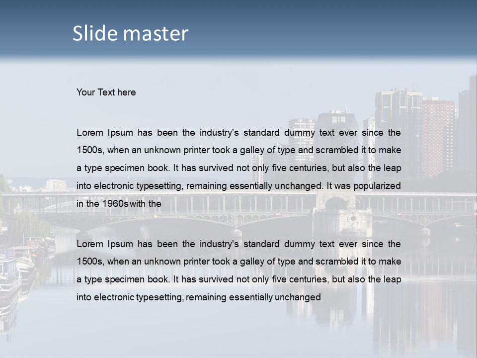 Javel Quartier Front De Seine PowerPoint Template